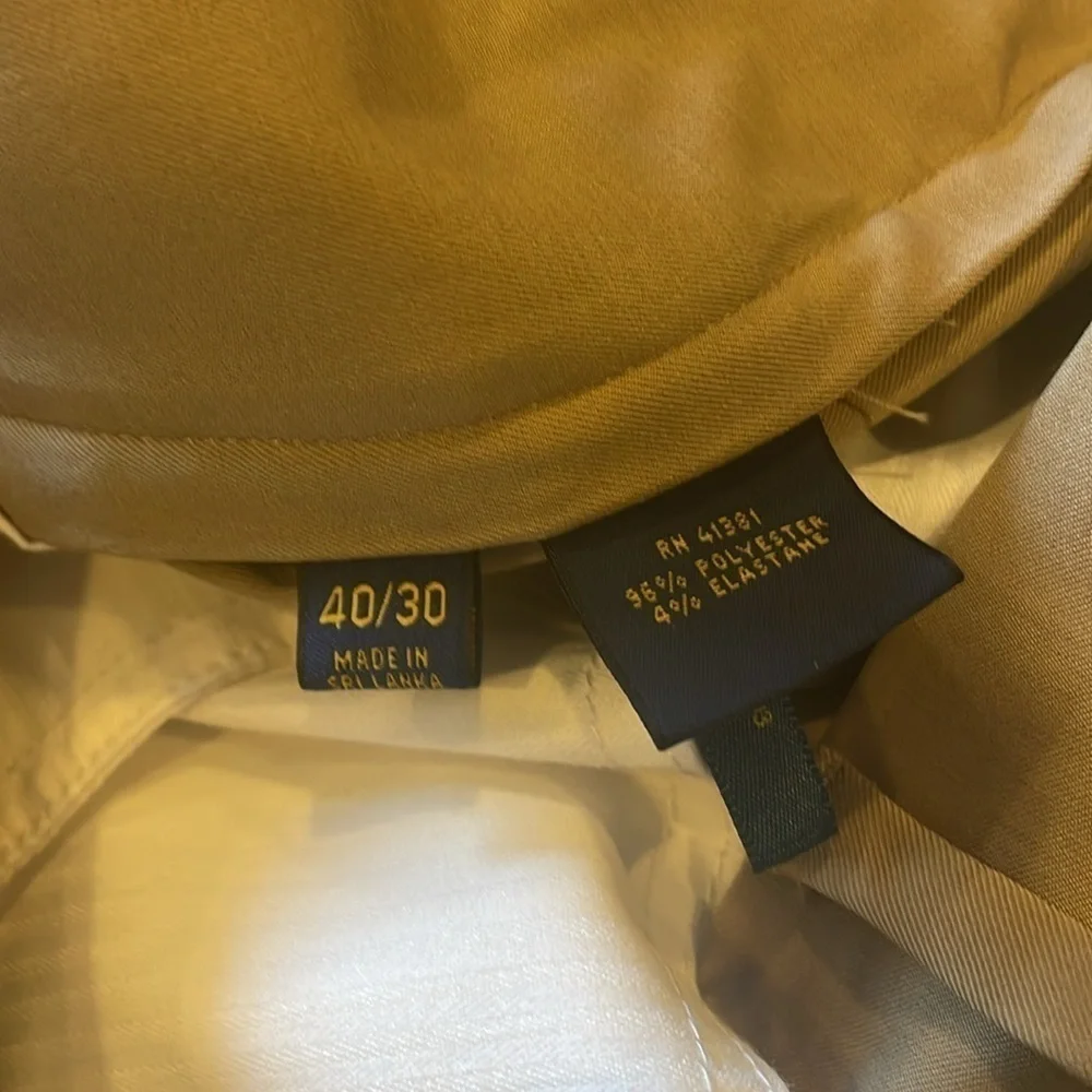 Polo Ralph Lauren Mens 40 Performance Tan Golf Pants